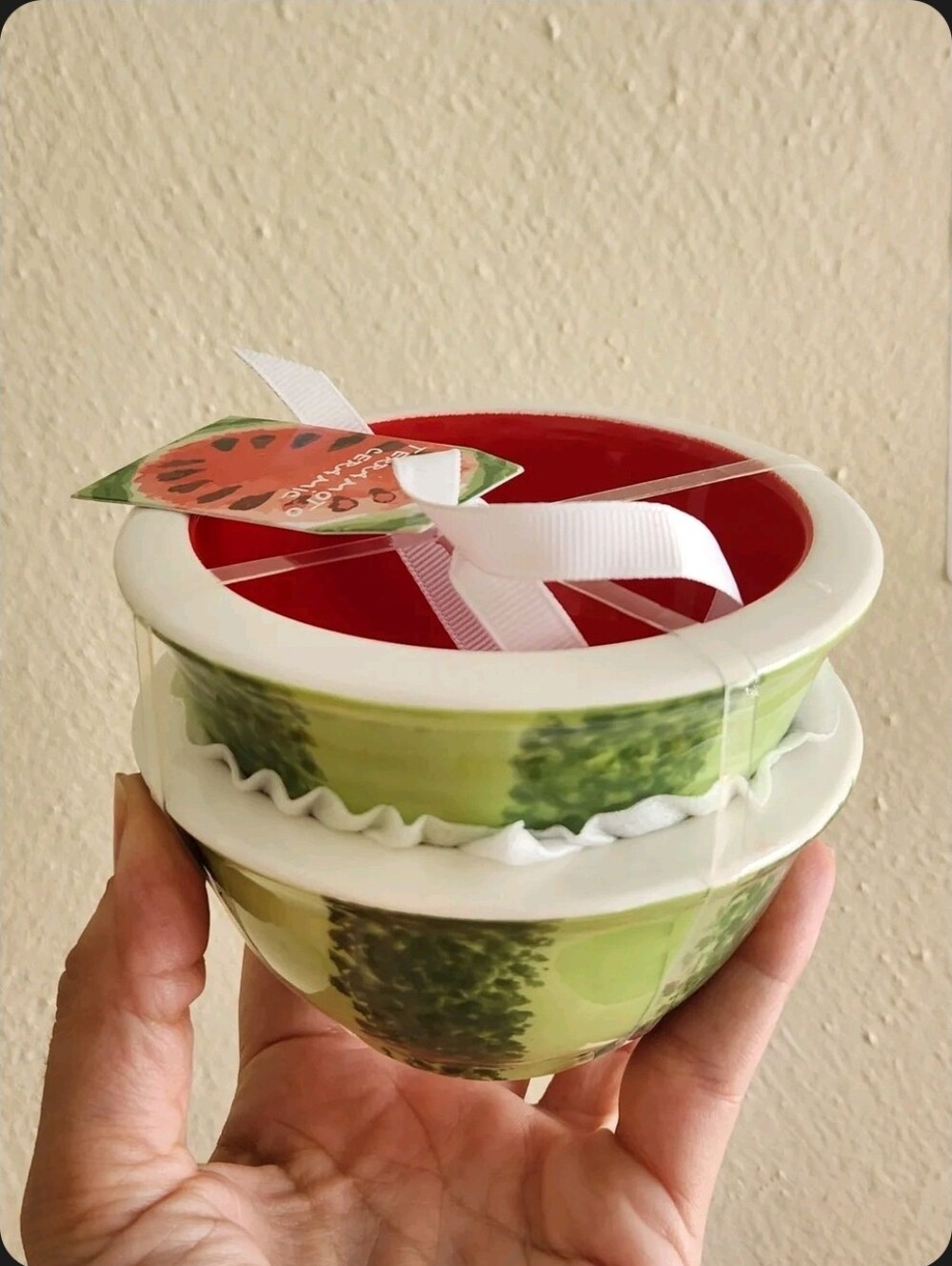Green Watermelon Themed Dip Nut Bowls Set